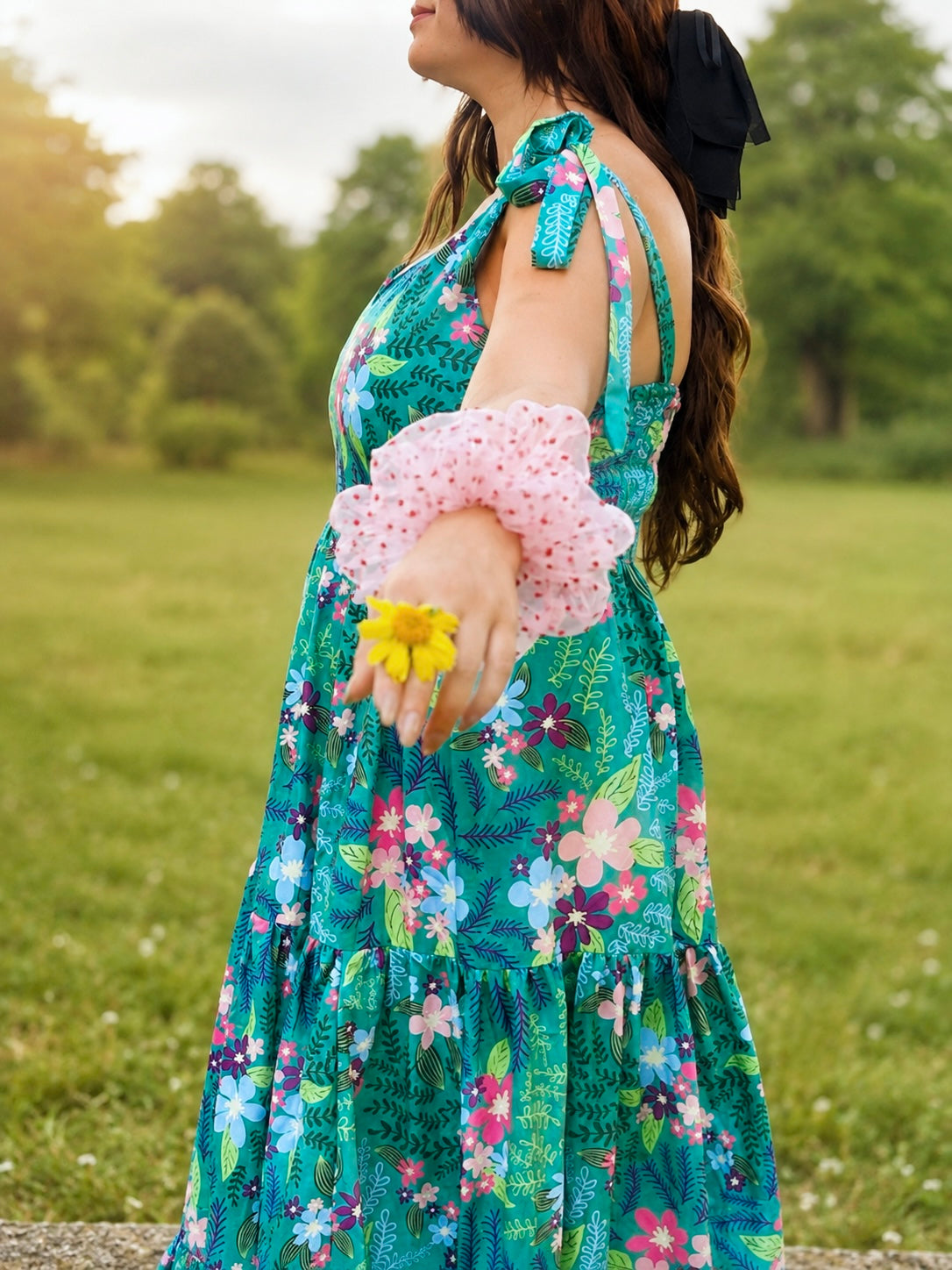 Garden Muse Green Maxi Dress