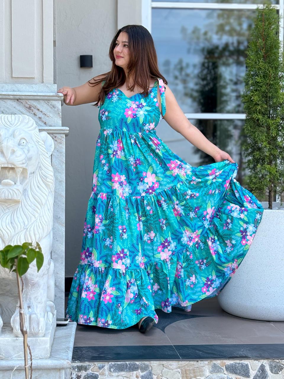 Garden Muse Green Maxi Dress